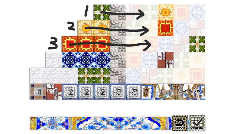 Tiles moving to the wall