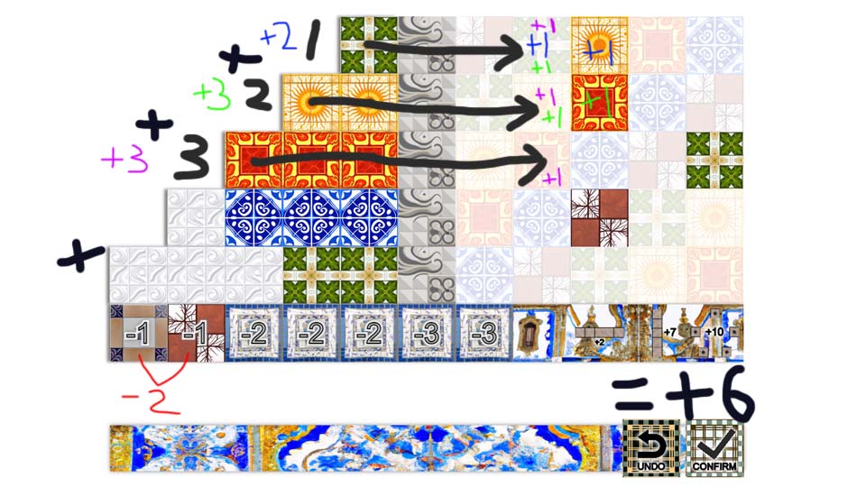 Adjacency scoring on the wall